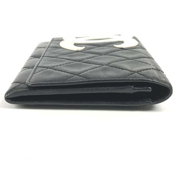CHANEL Cambon CC Coco Mark Bifold Logo Compact Wallet with Flap, Leather, Wom... - Picture 3 of 16